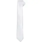 Premier Tie - Schlanke Herren-Retro-Arbeitskrawatte (Weiß)