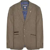 Lambretta Herren Morgan Fischgrät-Blazer (Braun)