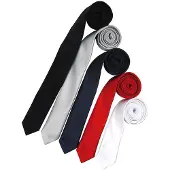 Premier Tie - Schlanke Herren-Retro-Arbeitskrawatte (Weiß)