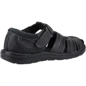 Hush puppies - Herren Sandalen "Albert", Fischer, Leder (Schwarz)