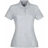 Fruit Of The Loom Womens Lady-Fit 65/35 Kurzarm-Poloshirt (Heather Grey)