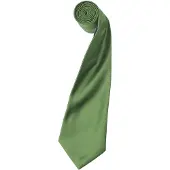 Premier Mens Plain Satin Krawatte (schmale Klinge) (2er-Pack) (Salbei)