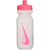 Nike - Wasserflasche "Big Mouth 2.0", Weite Trinköffnung, 650ml (Transparent/Pink)