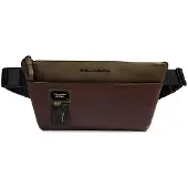 Piquadro Gürteltasche Harper Exp. Bumbag Verde / Testa Di Moro