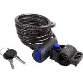 M-Wave Fahrradschloss mit Schlüssel 8 x 1500 mm Spiral Kabel Schloß