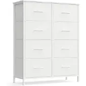 Songmics Kommode mit 8 Stoffschubladen wolkenweiß-schneeweiß LGS124WH01