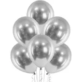 Belbal Chrome-Ballons Silber 100 Stück 33cm in Öko-Qualität