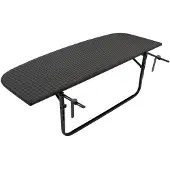 Degamo Balkonhängetisch 120x40cm, Metall + Polyrattan schwarz