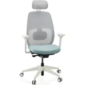 Hjh OFFICE Profi Bürostuhl Skandis Pro Ergonomischer Schreibtischstuhl mit Armlehnen (höhenverstellbar) Stoff / Netzstoff Mint Drehstuhl für Büro, Zuhause