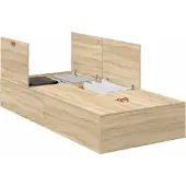 vidaXL Aufbewahrungsbettgestell Sonoma-Eiche 80 x 200 cm Holzwerkstoff