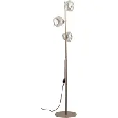 Licht-Erlebnisse Stehlampe Metall Rauchglas G9 151 cm Beige Cognac 3-flammig Modern Stehleuchte