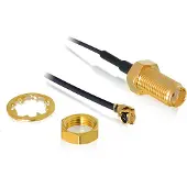DeLOCK WLAN-Antennen Anschlusskabel [1x SMA-Buchse - 1x IPEX-Stecker] 0.35 m Schwarz 88824