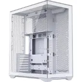 Modecom Volcano Space XL PC-Gehäuse, Weiß, Full Tower, Dual-Chamber Design, Panoramaglas, ohne Lüfter, passend für individuelles Airflow-Setup