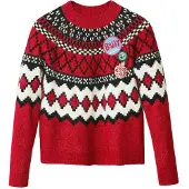 Desigual Damen Rote Strickware