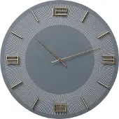 Kare design Wanduhr Leonardo Grau/Gold