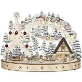 Saico Lichterbogen LED Weihnachtstraum Holz 50 cm warmweiß natur GFMa5525fb8b