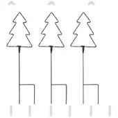 Lumineo LED Gartenstecker Weihnachtsbäume Outdoor 48cm Metall 3er Set