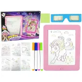 Leantoys Magische 3D Leuchttafel mit Brille Blau