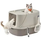 Feandrea Katzentoilette mit Deckel für Katzen bis 15 kg PPT011LH01