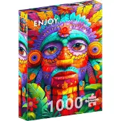 Enjoy Puzzle Puzzle Floral Totem 1000 Teile Kunst Puzzle