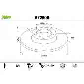 Valeo Bremsscheibe [Hersteller-Nr. 672806] für Dacia, Renault