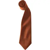 Premier Colours Herren Satin Clip Krawatte (2er Pack) (Kastanie)