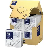 Tork Serviet Tork 39x39 cm 3-lag Hvid,12 pk x 100 stk/krt