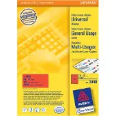 Avery Dennison Etiketten 3448, 70 x 37 mm, 2400 Stück, rot