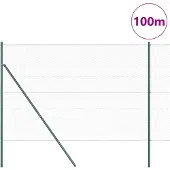 vidaXL Bodenmontierter Sechseckzaun 100 x 1,5 m Grün Netz