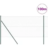 vidaXL Bodenmontierter Sechseckzaun 100 x 1,2 m Grün Netz