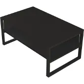 En.casa Couchtisch 'Laukaa' rechteckig Metallgestell 100 x 60 x 45 cm Schwarz
