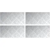 vidaXL Treppe Tritt Rechtwinklig 4 pcs Silber 40 x 20 cm Aluminium