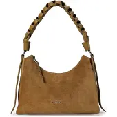 Coccinelle Boheme Suede Bimaterial - Schultertasche 30 cm (seagras/seagras)