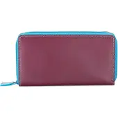 Mywalit Bunte Leder Geldbörse mit Druckknopf, Münzfach hinten und Stift, 14x10x3 cm