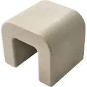 Beliani Beistelltisch 2er Set Olivgrün-Beige Kunststoff Organische U-Form Modernes Design In- & Outdoor Wasserbeständig Rostbeständig Sofatisch Sitzhocker