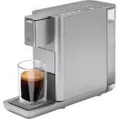 Tchibo Qbo ICONIC Premium Kapselmaschine für Espresso, Caffè Crema und Caffè Grande, hochwertiges, kompaktes, innovatives Design, Frozen Silver, Grau