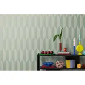 CosmoLiving by Cosmopolitan Vliestapete "Graphic Groove-Playful Tapete" glänzend strukturiert Geometrisches Design mit modernem 3D-Effekt