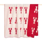 PAD Wohndecke "LOBBY" Made in Europe, Wendefunktion, gestreift, Motiv Hummer, 150x200 cm