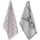 PAD Geschirrtuch "DEER" 100% Baumwolle, 50x70 cm, Motiv Hirsch