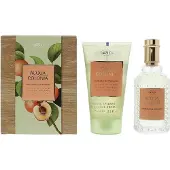 4711 Set : Acqua Colonia White Peach & Coriander, EdC, Unisex, 50 ml + Acqua Colonia, White Peach & Coriander, feuchtigkeitsspendendes Duschgel, Kö rper, alle Hauttypen, 75 ml
