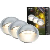 Briloner CONNECT TO SHINE Erweiterungsset Teak mit 3er Set LED Bodeneinbaustrahler, IP65