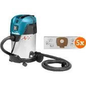 Makita VC3011L + P-72899 Staubsaugerbeutel (5x)