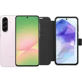 Samsung Galaxy A56 256GB Rosa 5G + BlueBuilt Book Case Schwarz