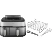 Philips 5000 Series Dual Basket NA555/00 + Garset mit zwei Ebenen