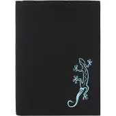 OXMOX Geldbörse New Cryptan RFID Protect Kombibörse Lizard Print Cyan Black schwarz