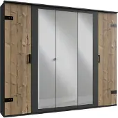 Wimex Stockholm Kleiderschrank mit Spiegel Graphit