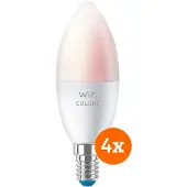 WiZ Connected WiZ Smart-Kerzenlampe 4er-Pack - Weiß- und Farblicht - E14