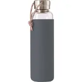 Black+blum Wasserflasche Glass Water Bottle Grau 600 ml