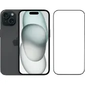 Apple iPhone 15 128GB Schwarz + BlueBuilt Panzerglas