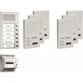 TCSS PPAF06-EN/02 audio:pack AP für 6 Wohneinheiten, mit Außenstation PAK 6 Klingeltasten + 6 x Freisprecher ISW3030 + Steuergerät BVS20 PPAF06EN02
